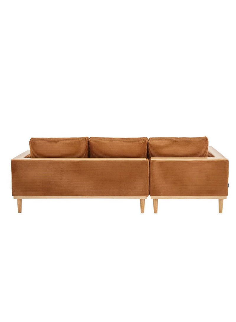 DANUBE HOME Orson Fabric Left Corner Sofa | Modern Design L Shape Corner Sofas | Comfortable Living Room Furniture L163xW92xH88cm - Camel - Image 4