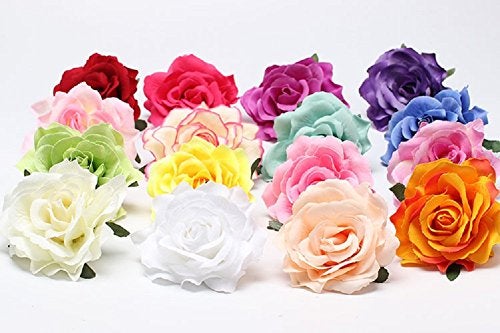 DreamLily Rose Flower Hair Clip Flamenco Dancer Pin up Flower Brooch BC10 (Big Red) - Image 4