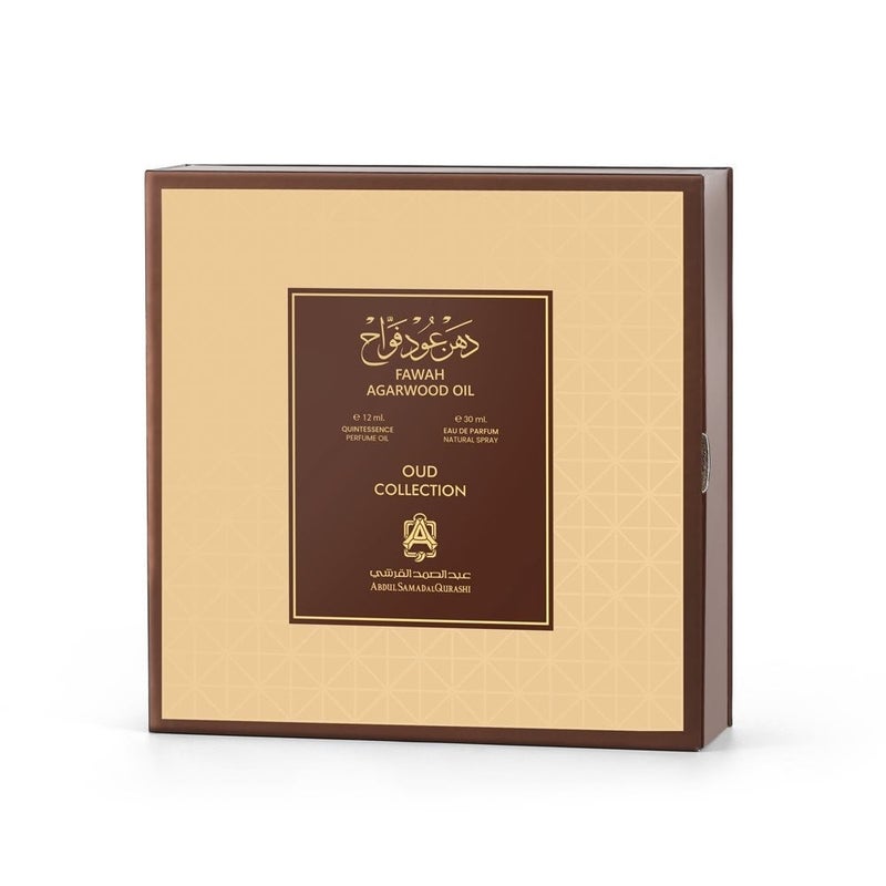 عبد الصمد القرشي  دهن عود فواح زيت عطري مركز 12 مل + عطر بخاخ 30 مل - Image 2