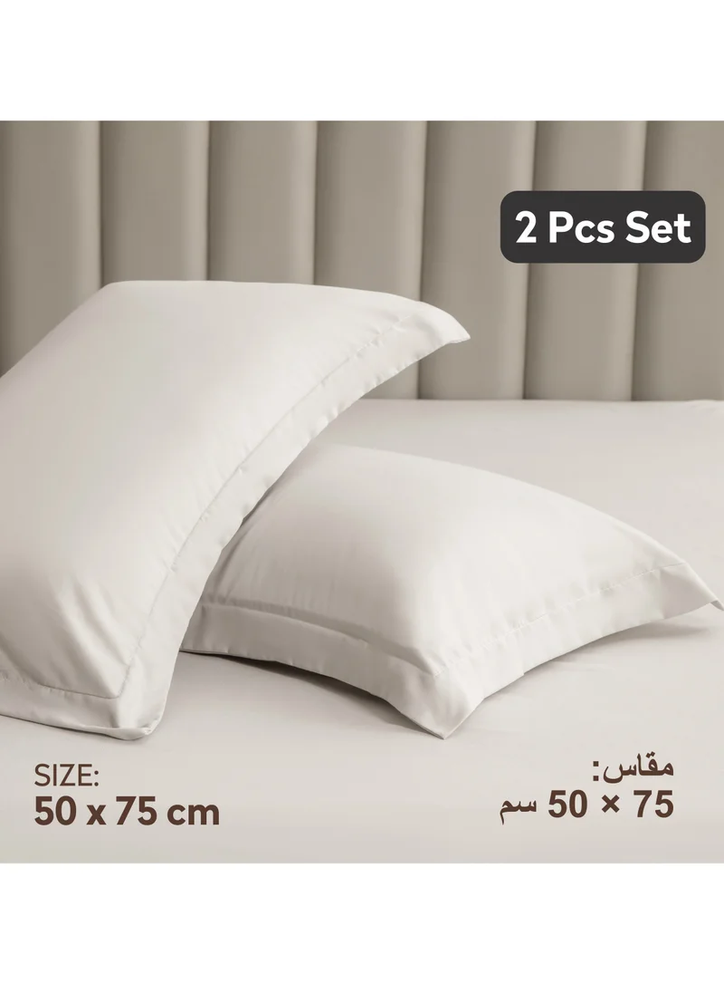 Donetella Microfiber Pillowcases 2-Pcs Soft Pillow Cover (50 x 75 CM) With Envelope Closure (Without Pillow Insert),Silk