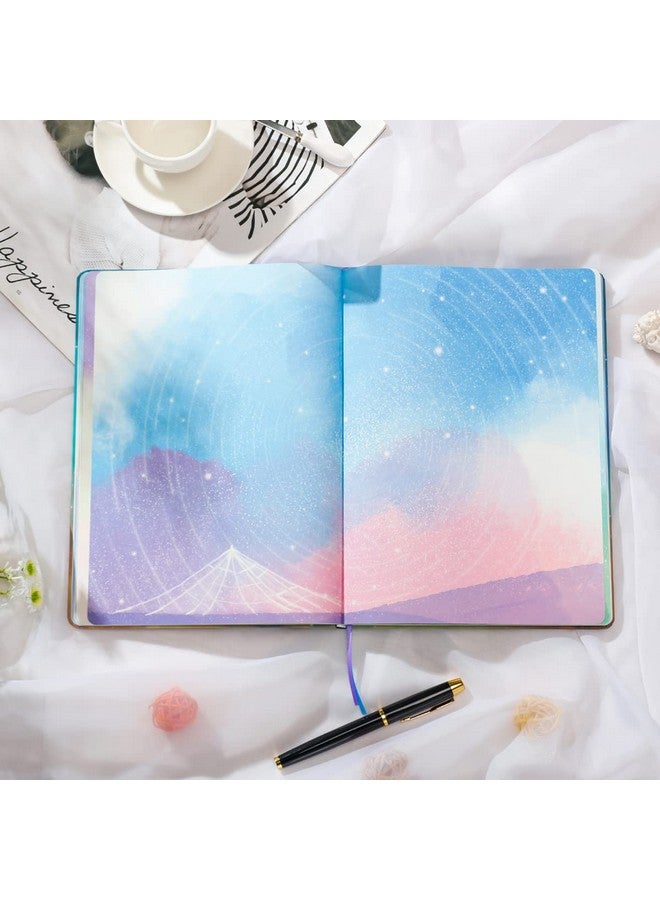 SIIXU Starry Sky Writing Journal for Women, Men, Unique Colorful Blank Notebook for Daily Notes, Gratitude, Dreams or Planning, 7.5” x 10.2", 160 Pages, 2 Bookmarks, Large, Hardcover, Unlined