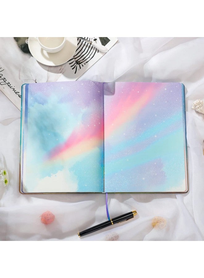 SIIXU Starry Sky Writing Journal for Women, Men, Unique Colorful Blank Notebook for Daily Notes, Gratitude, Dreams or Planning, 7.5” x 10.2", 160 Pages, 2 Bookmarks, Large, Hardcover, Unlined
