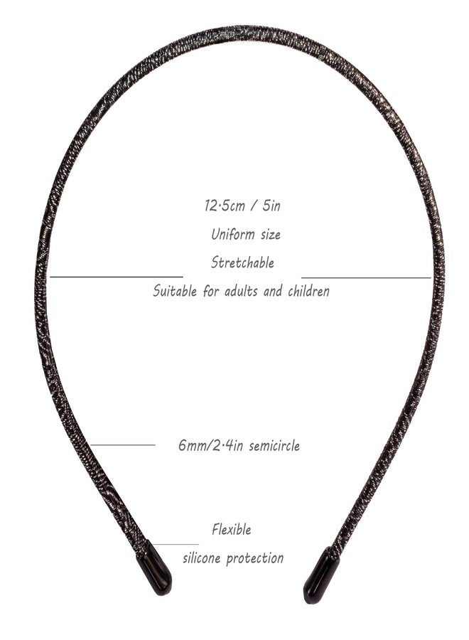 minihope Skinny Multicolor Headbands - Assorted Colors for All Hair Types - Instant Style, Pain-Free Wear - Durable, Adjustable, 5 Pack - Women, Men, Boys, Girls. - Image 3