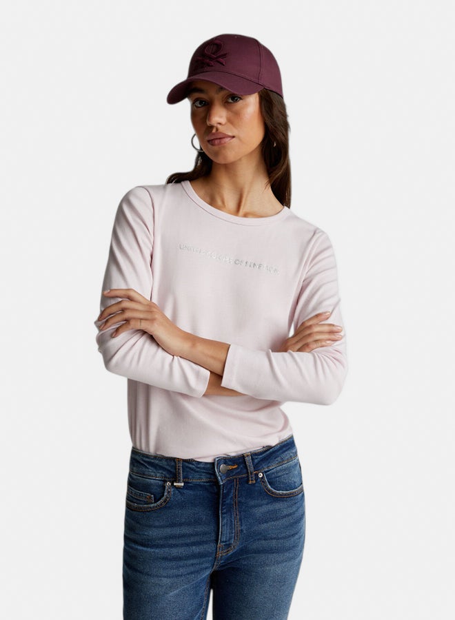 Benetton Women 100% cotton long sleeve t-shirt - Image 1