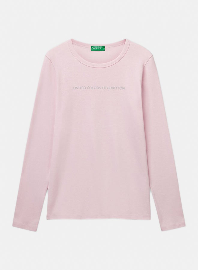 Benetton Women 100% cotton long sleeve t-shirt - Image 2