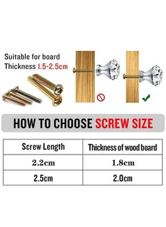 Muyixin 8 Pieces Dresser Drawer Cabinet Knobs 30 mm Diamond Shaped Crystal Glass Knobs Pulls for Bi-fold Door Bathroom Cupboard Desk Nightstand Bookcase  - Image 3
