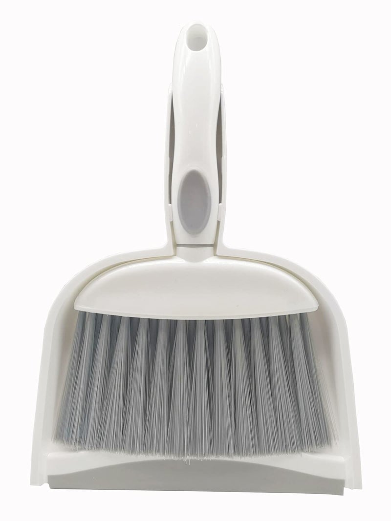 BSMstone Mini Broom and Dustpan SetMini Whisk Set for Desk Housekeeping Office Kitchen Pet Nest etcDaily Cleaning Necessity Plastic Mini Dustpan Set Gray