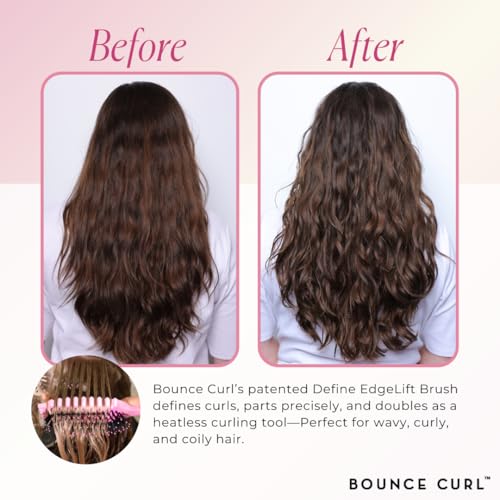 Bounce Curl Define EdgeLift Brush, 5-in-1 Tool for Effortlessly Defined Curls, Waves & Coils, Reduces Frizz - Pink - Image 3
