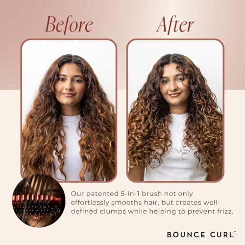 Bounce Curl Define EdgeLift Brush, 5-in-1 Tool for Effortlessly Defined Curls, Waves & Coils, Reduces Frizz - Pink - Image 5