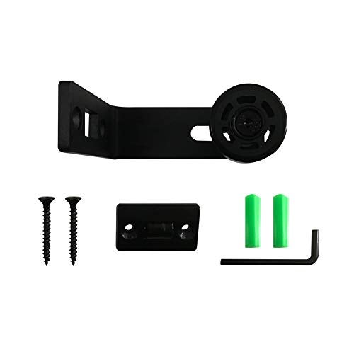 TSMST Sliding Barn Door Floor Guide Adjustable Wall Mount Flush Flat Bottom Door Guides 1Pack Black - Image 4