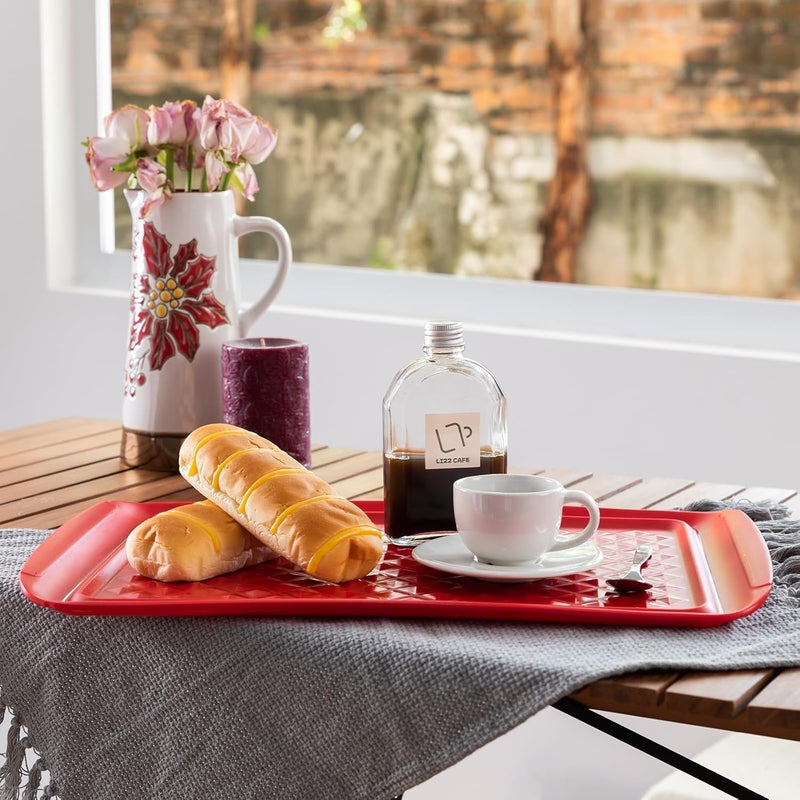 LEHAHA Grilling Prep and Serve Trays BBQ Serving Platter Melamine Serving Trays for Food Set of 2 Great Gift for Fathers Day BBQ Lovers Prefect for Chrismas Festival and Everyday use - Image 5