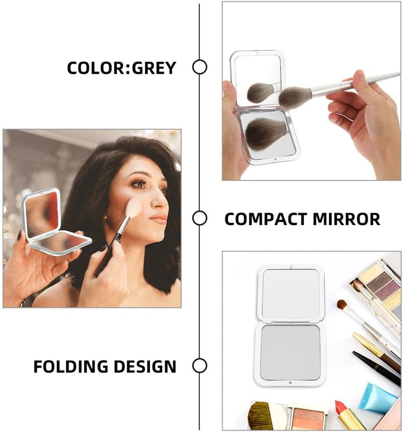 Folding Mini Compact Travel Mirror 10x Magnification Small Hand Mirror for Purse Portable - Image 3