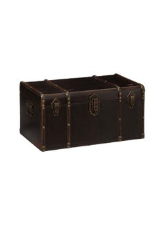 atmosphera 3-Piece British Flower Durable Wooden Storage Trunk Set Brown 38.5 x 38 x 79 cm 173489  - Image 3