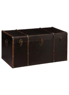 atmosphera 3-Piece British Flower Durable Wooden Storage Trunk Set Brown 38.5 x 38 x 79 cm 173489  - Image 1