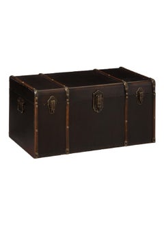 atmosphera 3-Piece British Flower Durable Wooden Storage Trunk Set Brown 38.5 x 38 x 79 cm 173489  - Image 2