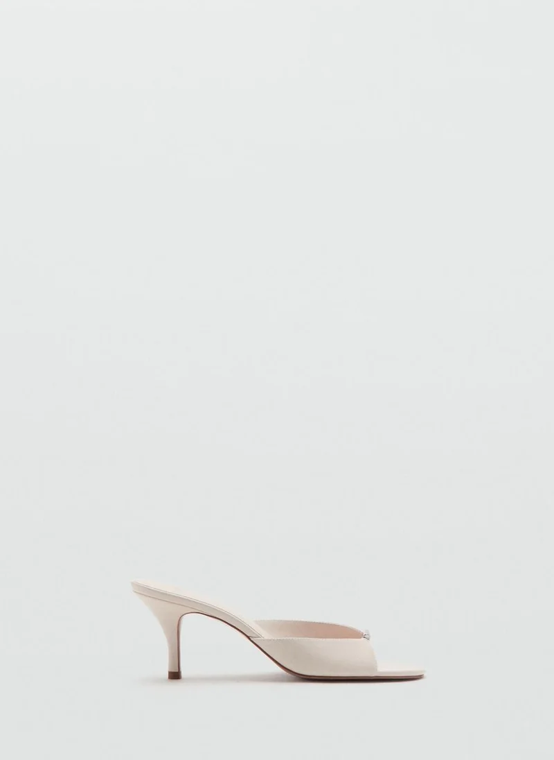 مانجو Heeled Sandals With Metallic Detail
