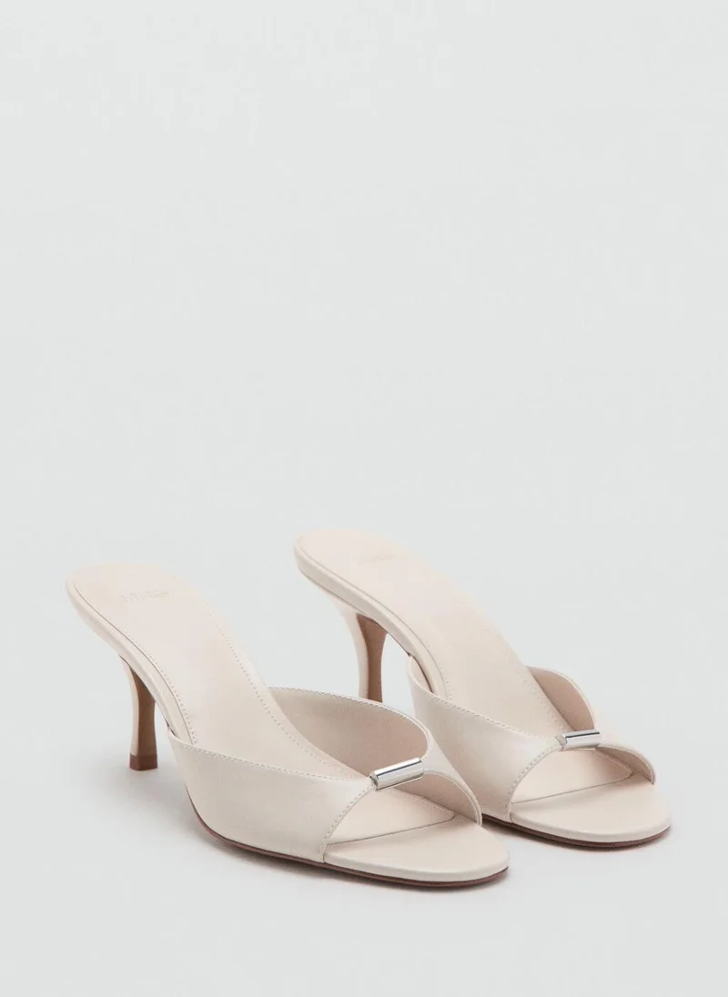 مانجو Heeled Sandals With Metallic Detail