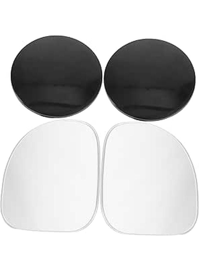 2Pcs Frameless Wide Angle Convex Rearview Mirror Adjustable For Car Truck Safety - Image 1