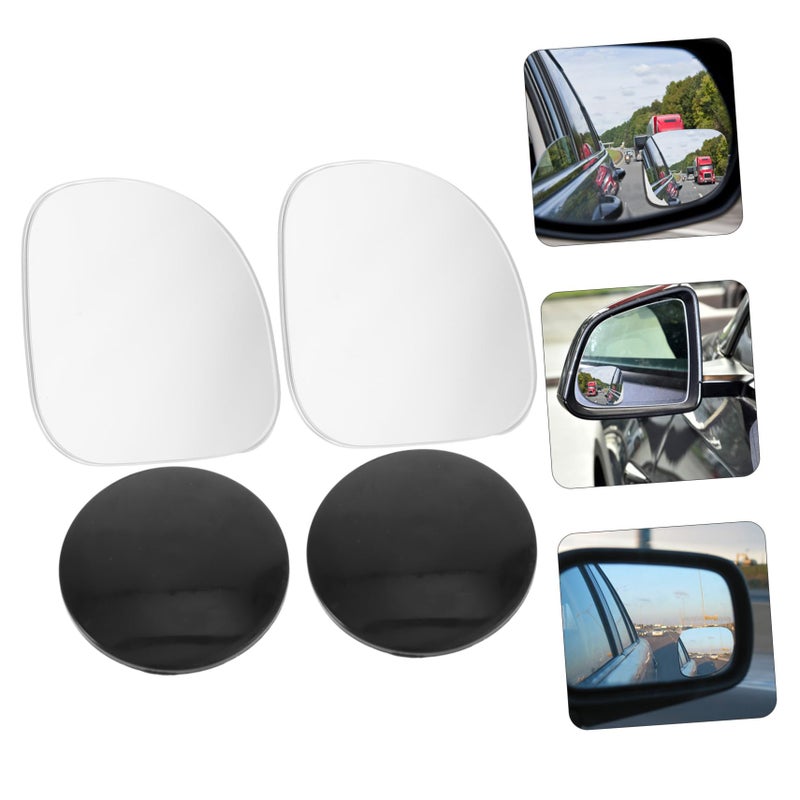 2Pcs Frameless Wide Angle Convex Rearview Mirror Adjustable For Car Truck Safety - Image 4