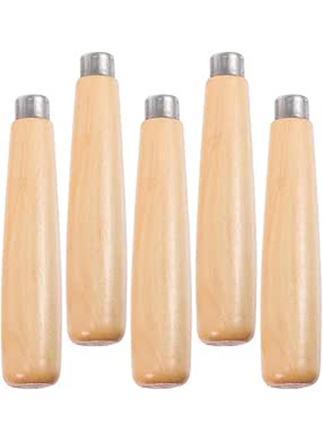 Wooden File Handles 5PCS D Shaped Grip Ergonomic Replacement for Metal Small Files - Image 1