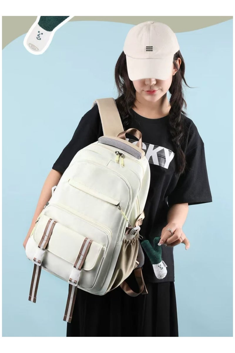 NICE New campus backpack, suitable for both men and women, waterproof backpack, student backpack, lightweight travel backpack, leisure day bag, laptop backpack - Image 3