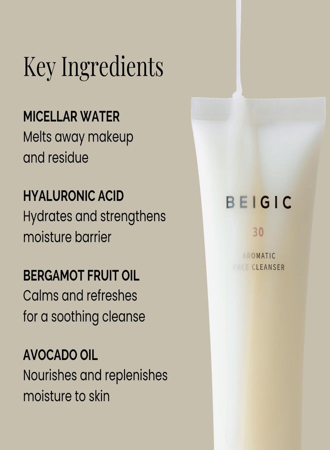 BEIGIC Aromatic Face Cleanser - Gentle Foaming Vegan Face Wash with Hyaluronic Acid & Micellar Water for sensitive skin - Image 3