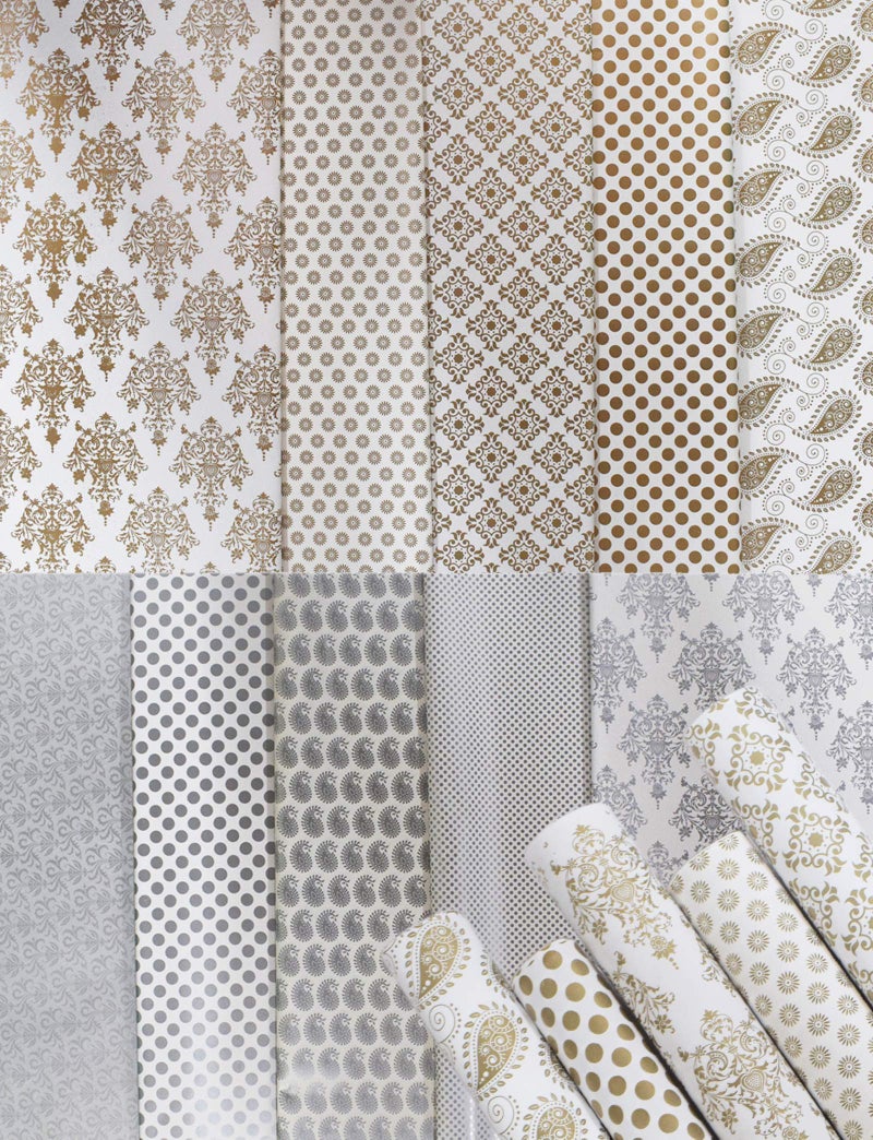 Asian Hobby Crafts Printed Gift Wrapping Paper 10 Assorted Design Sheets For Birthday, Wedding, Return Gifts Ideal For Any Occasion,Wrapping paper Size 26”x 19” Inch Pack of 10 Sheets. - Image 1