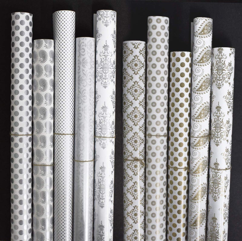 Asian Hobby Crafts Printed Gift Wrapping Paper 10 Assorted Design Sheets For Birthday, Wedding, Return Gifts Ideal For Any Occasion,Wrapping paper Size 26”x 19” Inch Pack of 10 Sheets. - Image 2