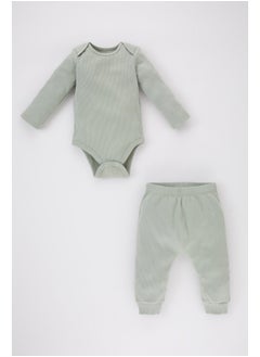 Babygirl New Born Regular Fit Envelope Neck Knitted Set - 2 Pieces