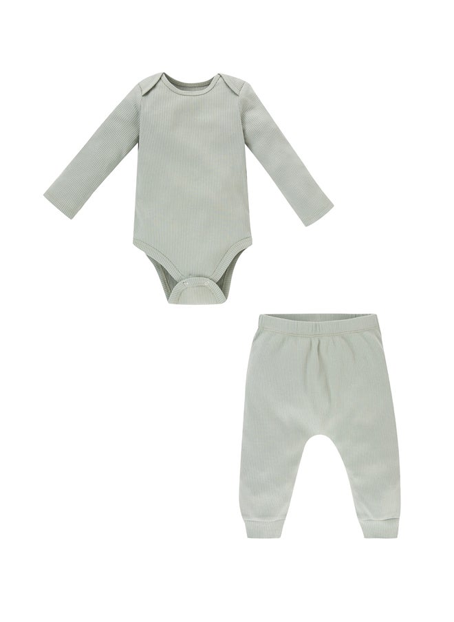 DeFacto - Babygirl New Born Regular Fit Envelope Neck Knitted Set - 2 Pieces - Image 1