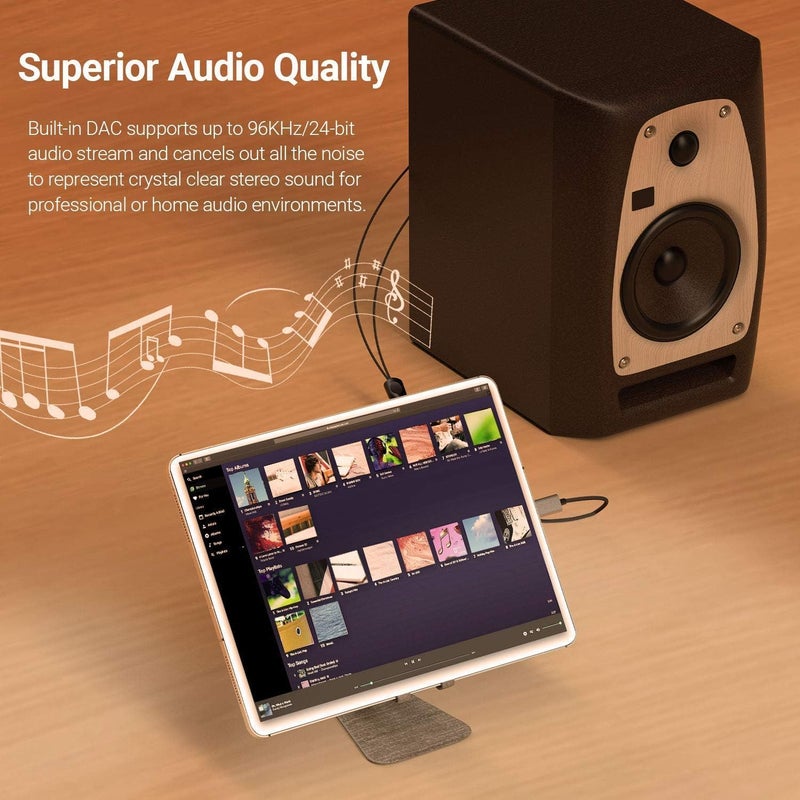 كوباو كابل USB C إلى 2 RCA صوتي، 10 قدم من Type-C إلى RCA ذكر إلى ذكر Y مقسم RCA، كابل صوت USB-C بمقبس 2RCA للهاتف والجهاز اللوحي والمسرح المنزلي ومشغل DVD ومكبر الصوت ونظام الصوت في السيارة وسامسونج جالاكسي - Image 5