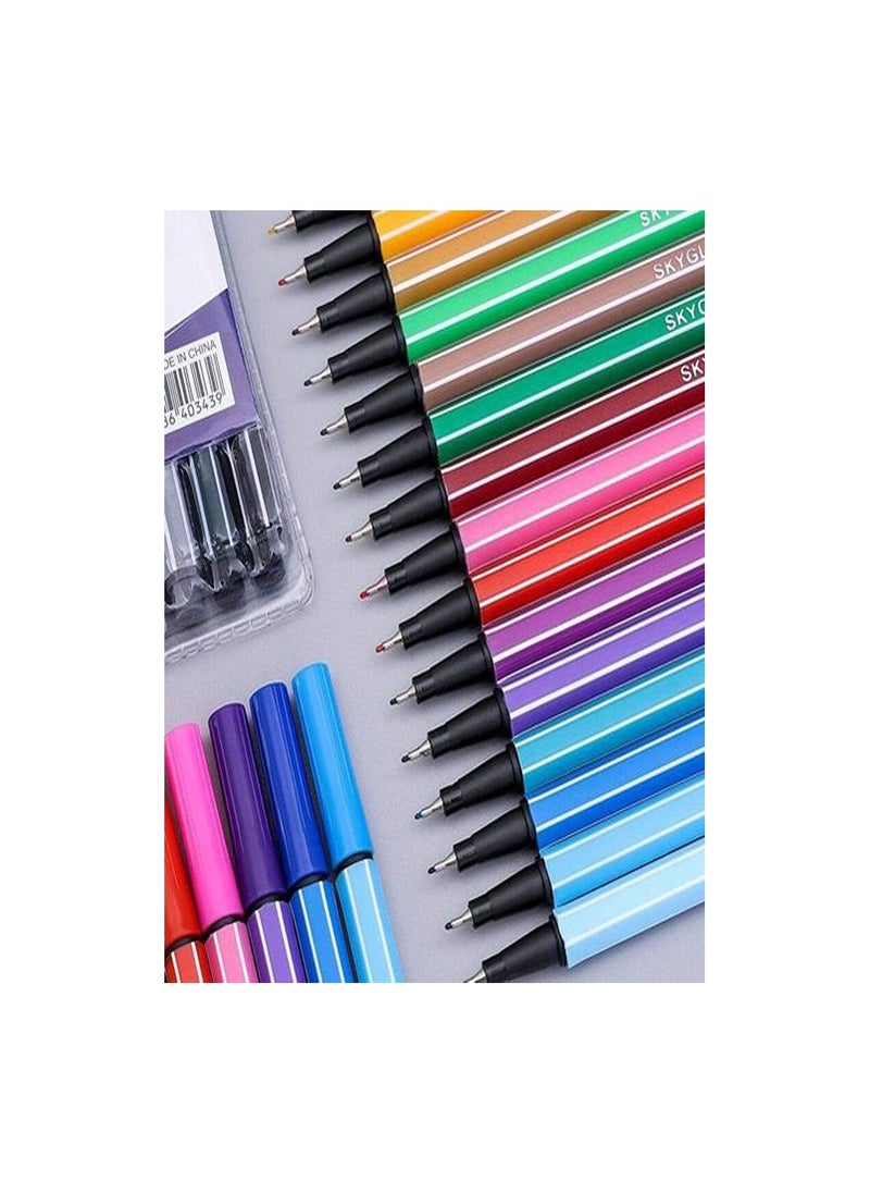 Sky Glory Sky glory 10 Colors Fine liner Pens 0.4mm Fine Tip Drawing Color Pens - No:SM-617  - Image 4