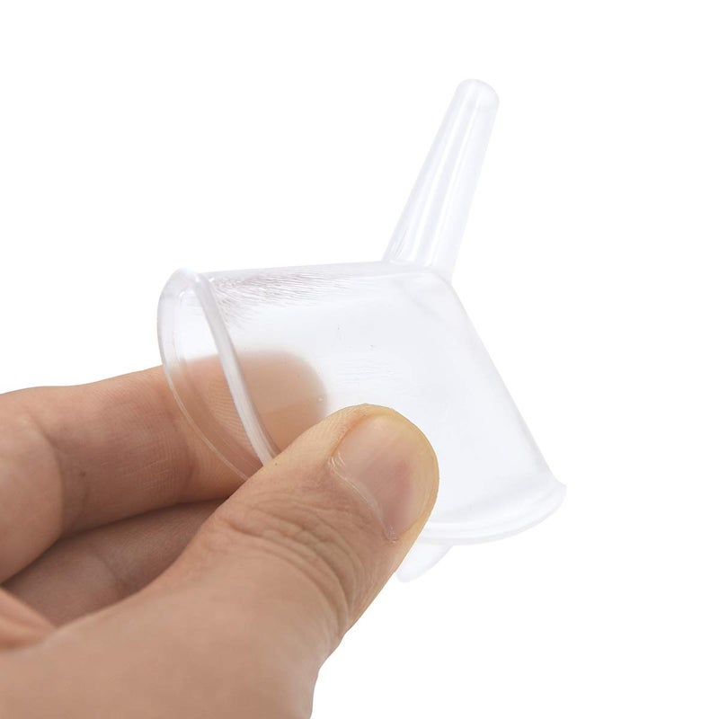 Auerllcy Small Funnel, 2.16inch Clear Plastic Mini Funnels for Science Lab Bottle Filling Liquid, Essential Oils, Perfume(48 Pack) - Image 3