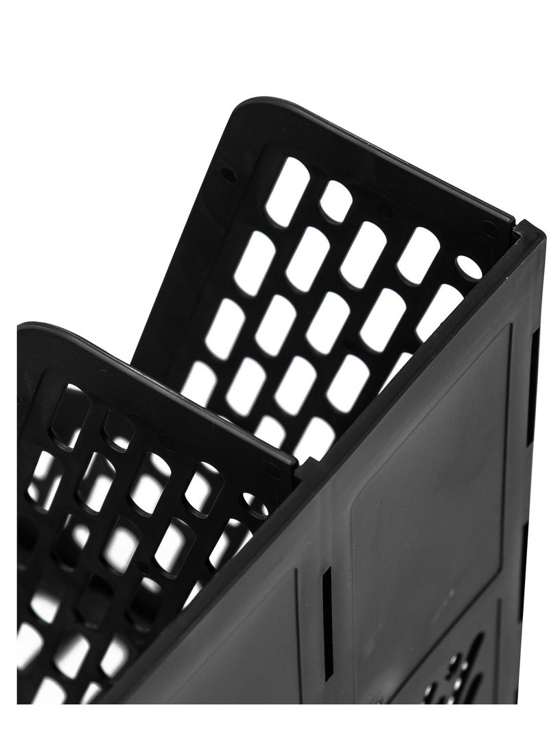 Deli Deli Magazine Holder Black 3-Compartment  - Image 3