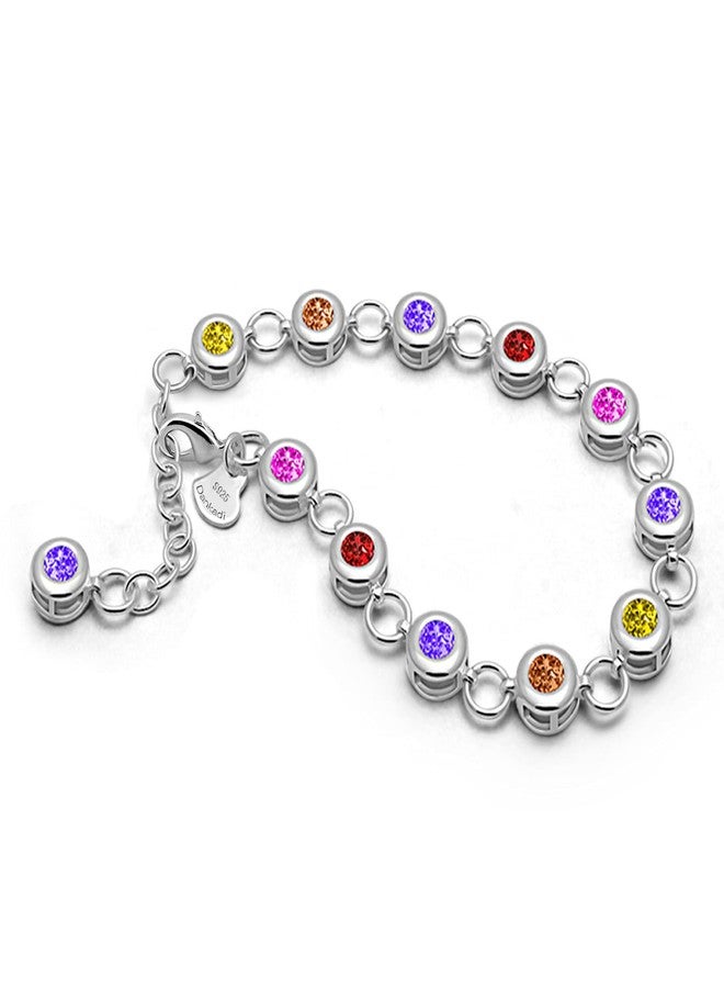 Dankadi Classic Tennis Bracelet 925 Sterling Silve For Women Elegant Cubic Zirconia Crystals Bangle 8 Inch Adjustable Charm Jewelry Gift - Image 1