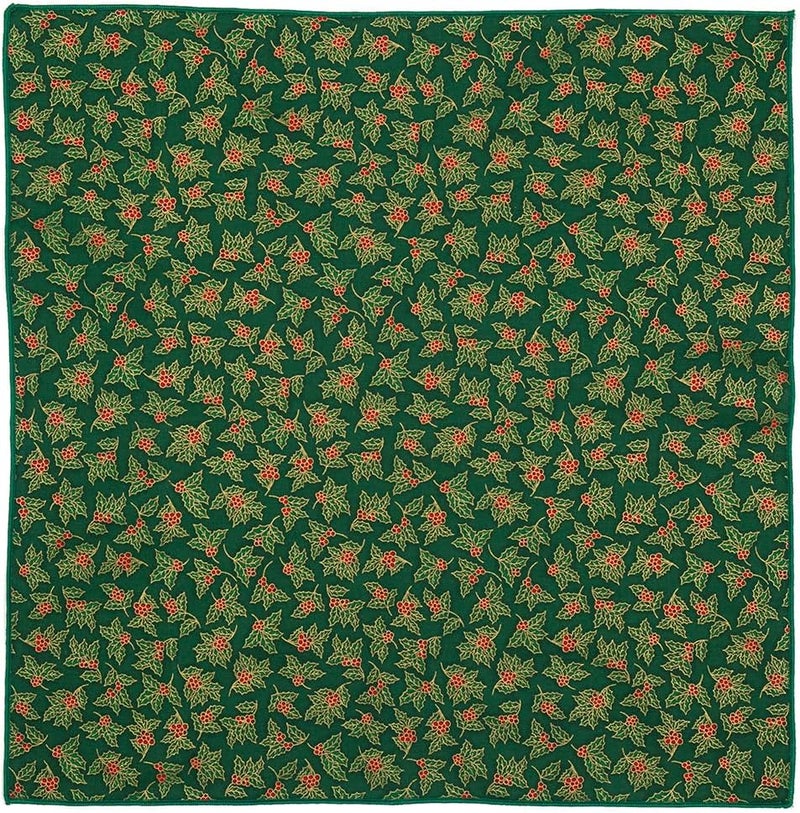 Decorative Things Christmas Napkins 18 x 18 Cloth Napkins Set of 4 Elegant 100 Cotton Linen Napkins Christmas Dinner Napkins for Christmas Table Decor and Table Settings Holiday Party Holly Print Fabric - Image 3