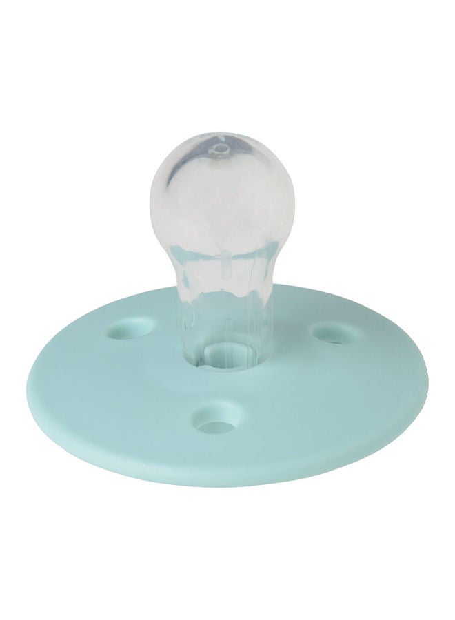 Mininor Pack Of 1 Baby Round Silicone Pacifier, 6 Months +, Cool Mint