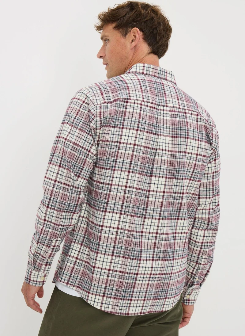 Matalan Red Long Sleeve Checked Shirt