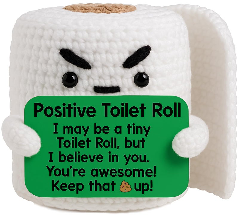 TuSuQing Positive Crochet Gag Christmas Stocking Stuffers Birthday Gifts for Women Men Husband Boyfriend Son Friend Coworker Boss Leader Emotional Inspirational Support Funny Small Handmade Cute Stuff - Image 2
