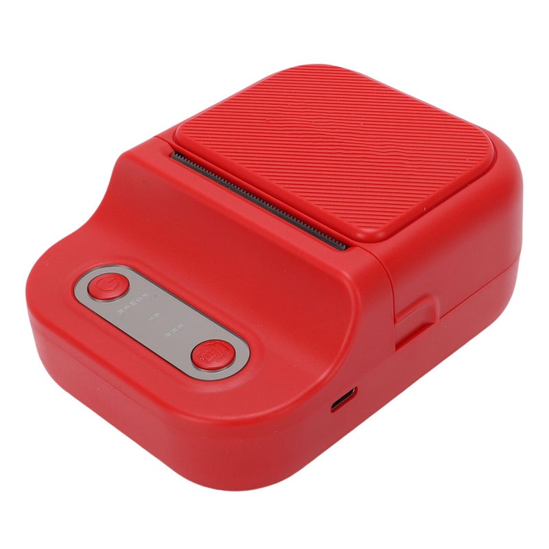 Portable Thermal Label Printer Bluetooth App Phone Photos Multiple Templates Red - Image 4