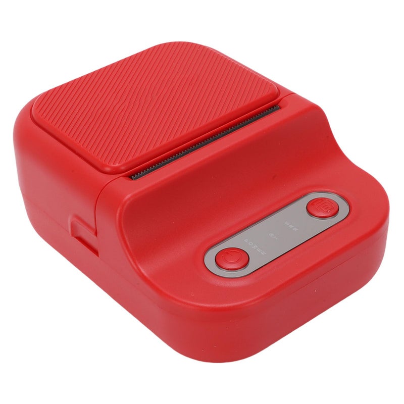 Portable Thermal Label Printer Bluetooth App Phone Photos Multiple Templates Red - Image 2