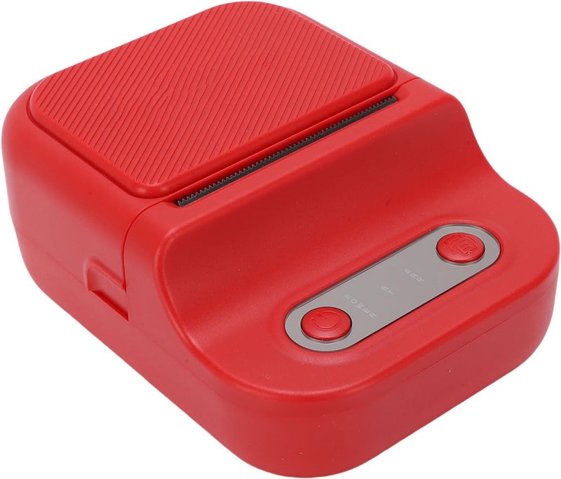 Portable Thermal Label Printer Bluetooth App Phone Photos Multiple Templates Red - Image 1