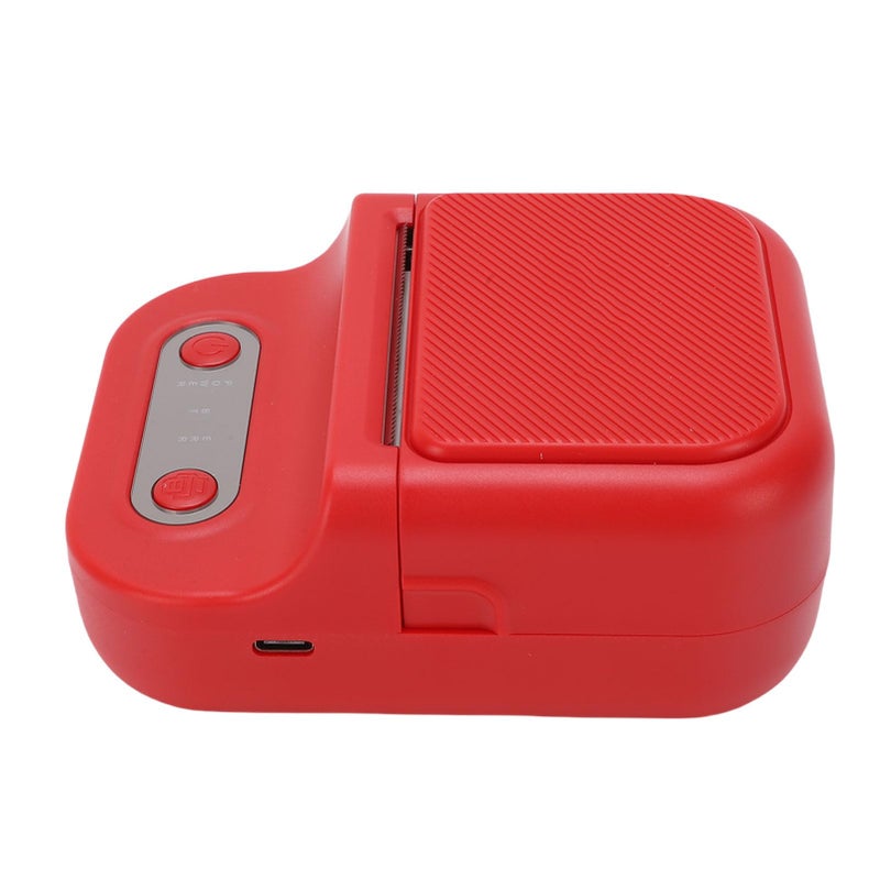 Portable Thermal Label Printer Bluetooth App Phone Photos Multiple Templates Red - Image 5