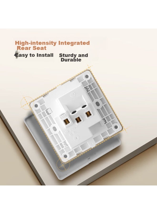 Bull Switch Socket G12 Series, 10a Slanted Five-hole Socket, Cream Style 86 Type, G12z223as, Starry Sky Gold - Image 5