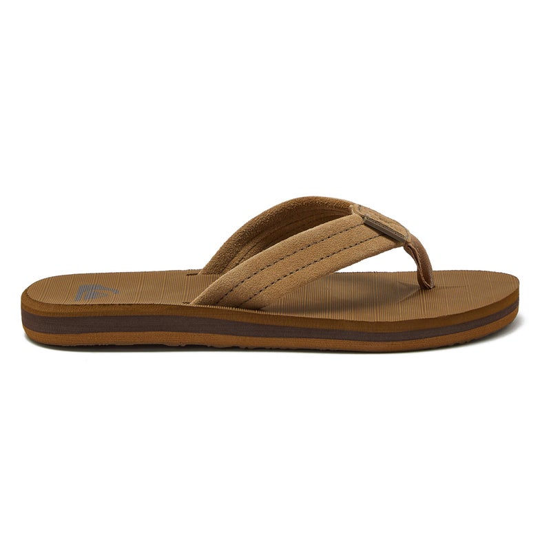 Quiksilver boys Carver Suede Youth Kids Flip Flip Sandal, Tan - Solid, 11 Little Kid US - Image 2