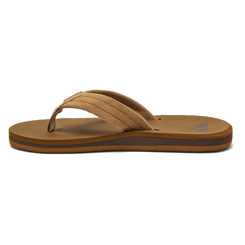 Quiksilver boys Carver Suede Youth Kids Flip Flip Sandal, Tan - Solid, 11 Little Kid US - Image 3