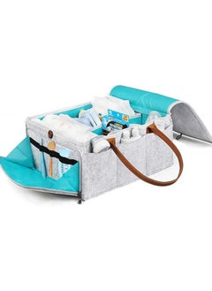 PRIMO PLUS Baby Diaper Caddy Bag With Zipper Lid And Leather Handle  - Image 5