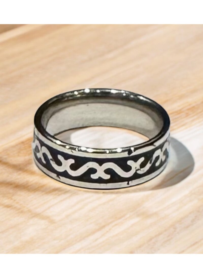 جوليري إيفريداي خاتم رجالي مصنوع من التيتانيوم ستيل المقاوم للصدأ مقاس 8 - Image 1