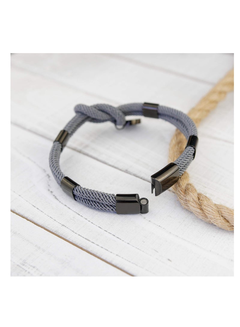 Paracord Braided Rope Bracelet For Men Women, Lightweight Nautical Unisex Cuff Bracelet, Sturdy Surfer Bracelets, With Stainless Steel Magnetic Clasp, Bracelet for Men and Women - Image 5