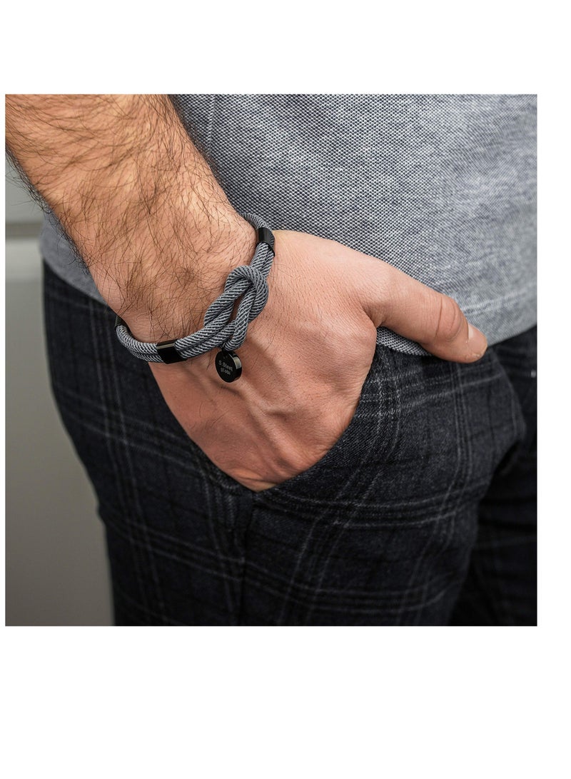 Paracord Braided Rope Bracelet For Men Women, Lightweight Nautical Unisex Cuff Bracelet, Sturdy Surfer Bracelets, With Stainless Steel Magnetic Clasp, Bracelet for Men and Women - Image 4